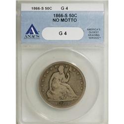1866-S 50C No Motto G4 ANACS