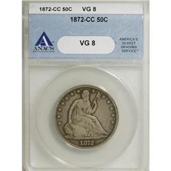 1872-CC 50C VG8 ANACS