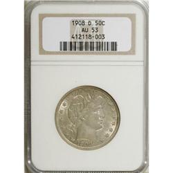 1908-D 50C AU53 NGC