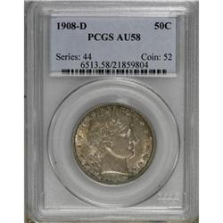 1908-D 50C AU58 PCGS