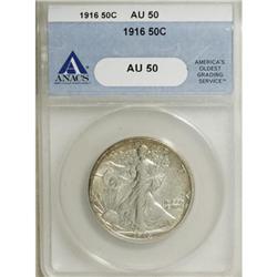1916 50C AU50 ANACS