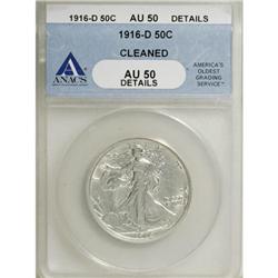 1916-D 50C AU50 ANACS