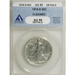 1916-S 50C AU50 ANACS