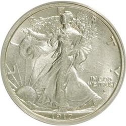 1917-D 50C Obverse AU53 ANACS