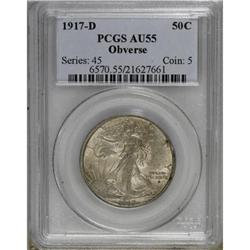 1917-D 50C Obverse AU55 PCGS