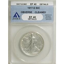 1917-S 50C Obverse XF40 ANACS