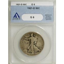 1921-D 50C G6 ANACS
