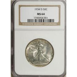 1934-D 50C MS64 NGC