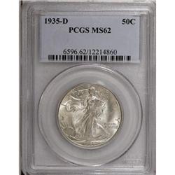1935-D 50C MS62 PCGS