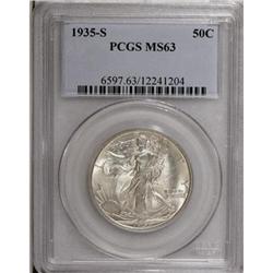 1935-S 50C MS63 PCGS