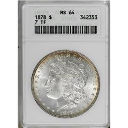 1878 7TF $1 Reverse of 1878 MS64 ANACS