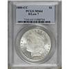 Image 1 : 1880-CC $1 8 Over Low 7 MS64 PCGS