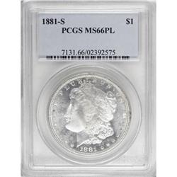 1881-S $1 Prooflike MS66 PCGS