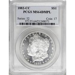 1882-CC $1 Deep Mirror Prooflike MS64 PCGS