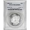 Image 1 : 1882-CC $1 Deep Mirror Prooflike MS64 PCGS