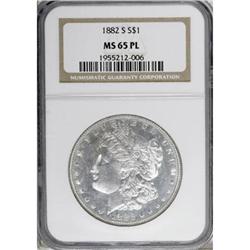1882-S $1 Prooflike MS65 NGC