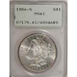 1886-S $1 MS61 PCGS