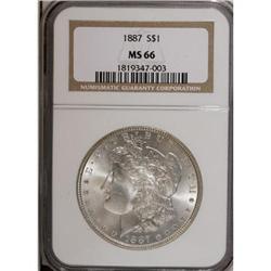 1887 $1 MS66 NGC