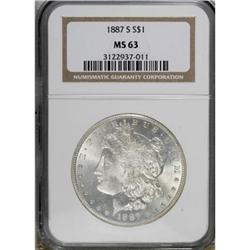 1887-S $1 MS63 NGC