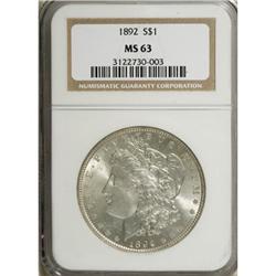 1892 $1 MS63 NGC