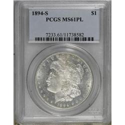 1894-S $1 Prooflike MS61 PCGS