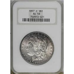 1897-O $1 AU58 NGC