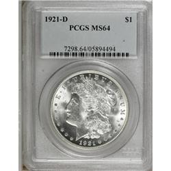 1921-D $1 MS64 PCGS