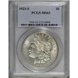 1921-S $1 MS63 PCGS