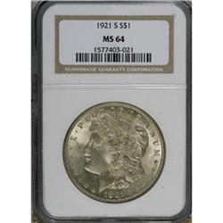 1921-S $1 MS64 NGC