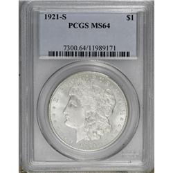 1921-S $1 MS64 PCGS
