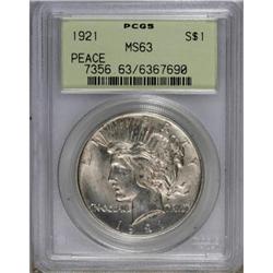 1921 $1 MS63 PCGS