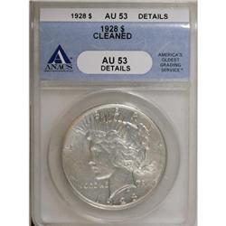 1928 $1 AU53 ANACS