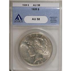1928 $1 AU58 ANACS