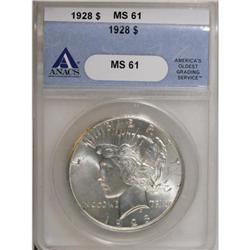 1928 $1 MS61 ANACS
