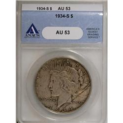 1934-S $1 AU53 ANACS