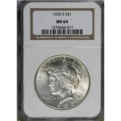 1935-S $1 MS64 NGC