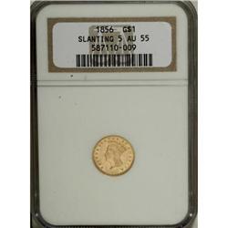1856 G$1 Slanted 5 AU55 NGC