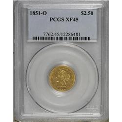 1851-O $2 1/2 XF45 PCGS