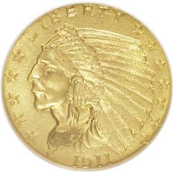 1911 $2 1/2 MS62 NGC