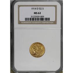 1914-D $2 1/2 MS62 NGC