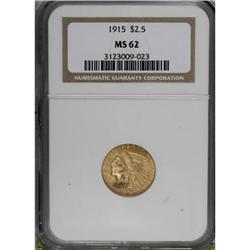 1915 $2 1/2 MS62 NGC