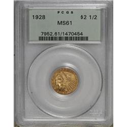 1928 $2 1/2 MS61 PCGS