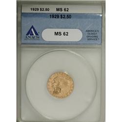1929 $2 1/2 MS62 ANACS