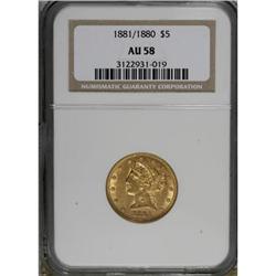1881/0 $5 AU58 NGC