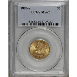 1885-S $5 MS62 PCGS