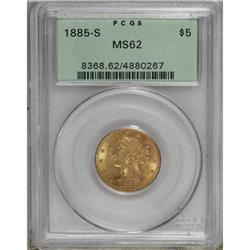 1885-S $5 MS62 PCGS