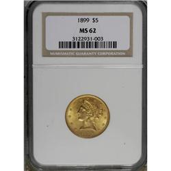 1899 $5 MS62 NGC