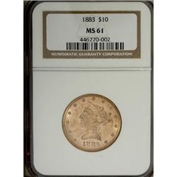 1883 $10 MS61 NGC