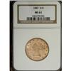 Image 1 : 1883 $10 MS61 NGC