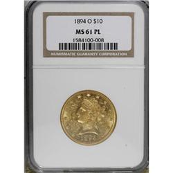 1894-O $10 Prooflike MS61 NGC